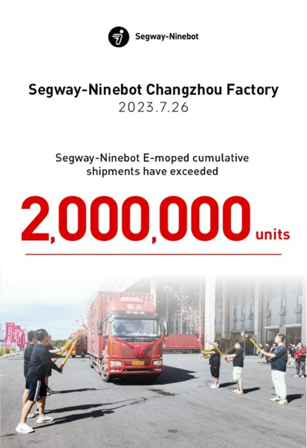 Segway-Ninebot Shipments Surpass 2 Million, Setting New Industry Record